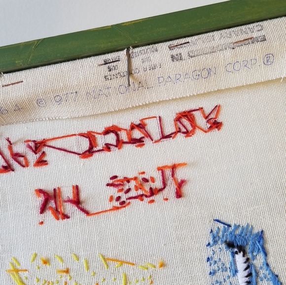 VTG 70s "My Son The Doctor" Embroidered Wall Art - Picture 16 of 16